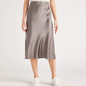 Quince Silk Skirt / Small Grey